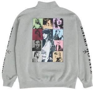 New Taylor Swift Eras Tour | Gray Quarter Zip Size Large Authentic- Sealed